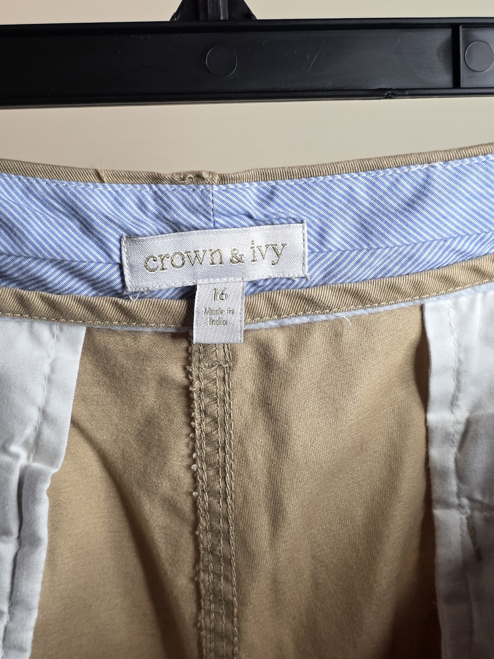 crown & ivy Beige Khaki Tailored Pants - Picture 3 of 3